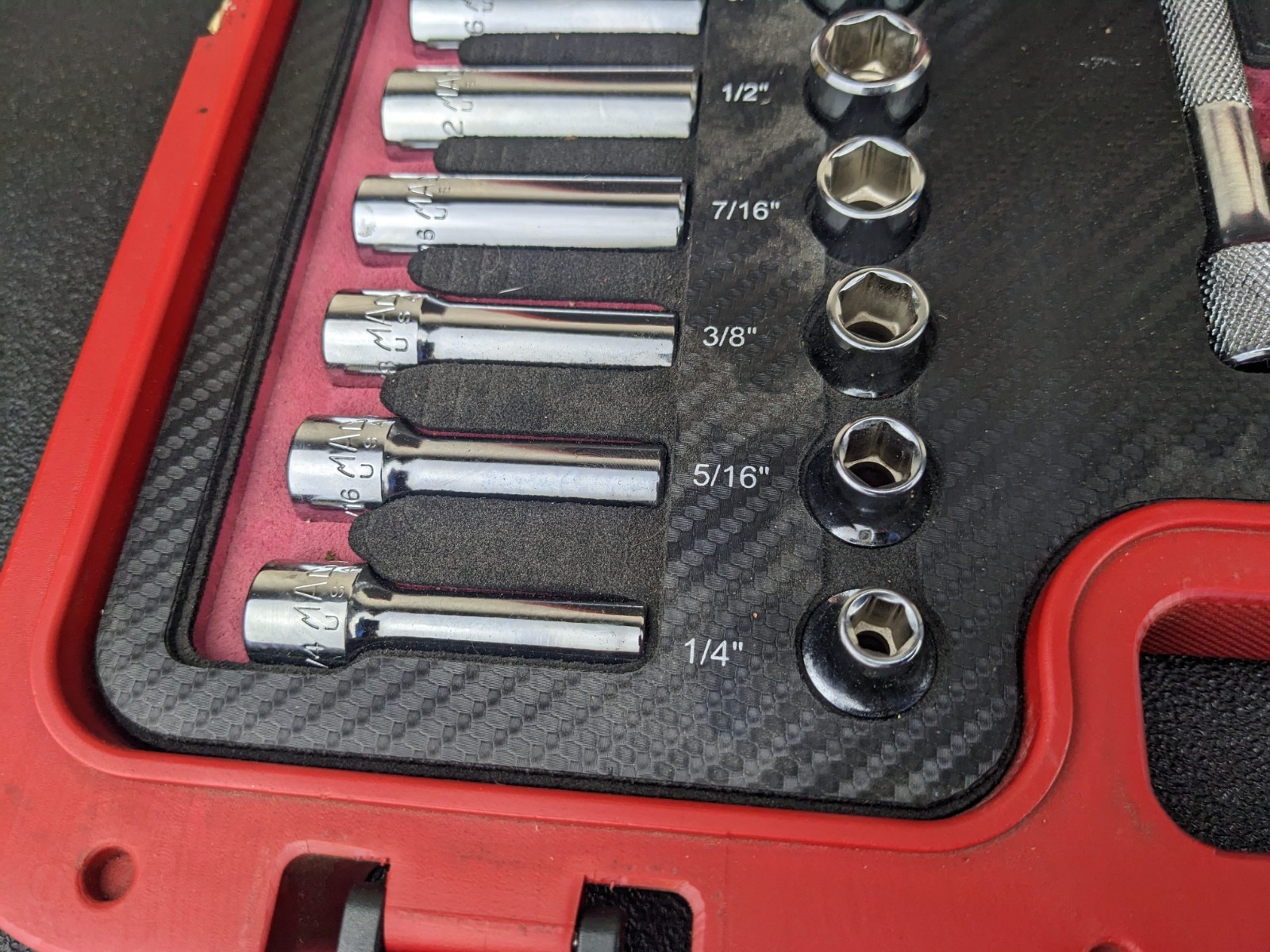 #bn926 Mac Tools SAE Metric Deluxe 3/8″ Drive General Service Set Socket Case
