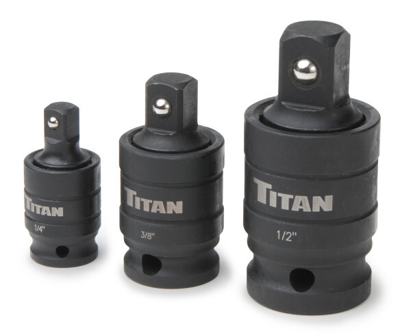 Titan 16151 1/4″, 3/8″ and 1/2″ Drive Pin-Free Locking Impact Universal Joint…