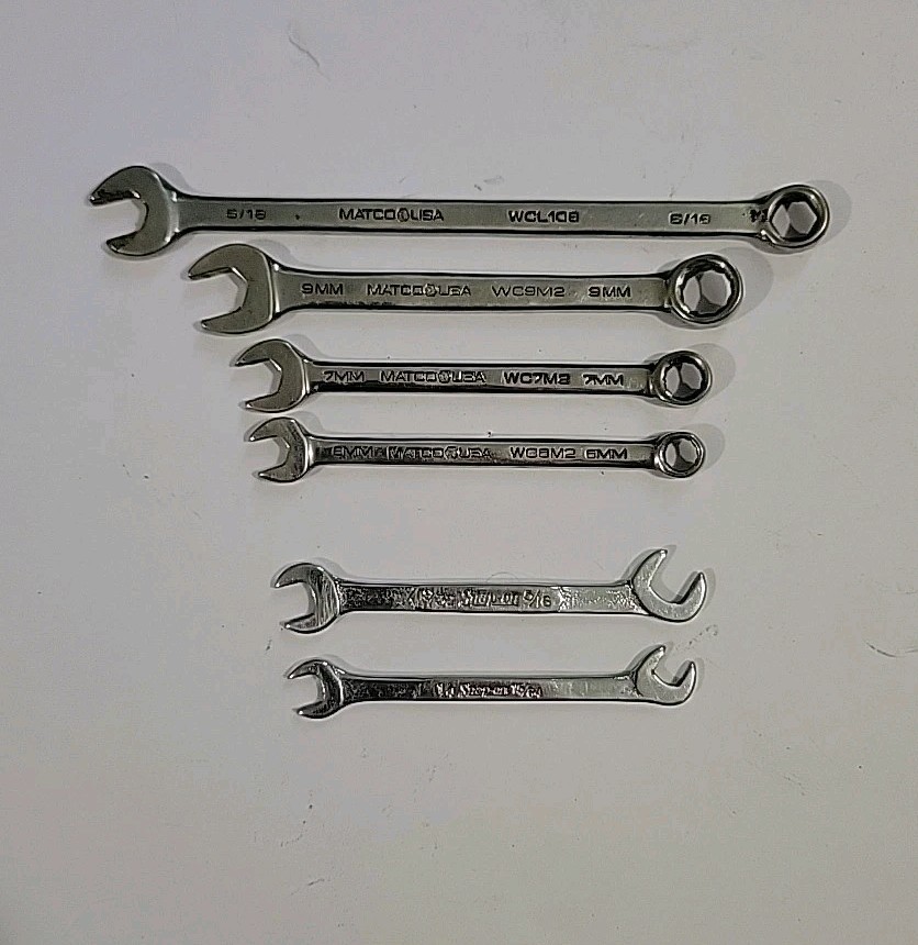 Matco/Snap On 12 Point Set Of 6 Wrenches