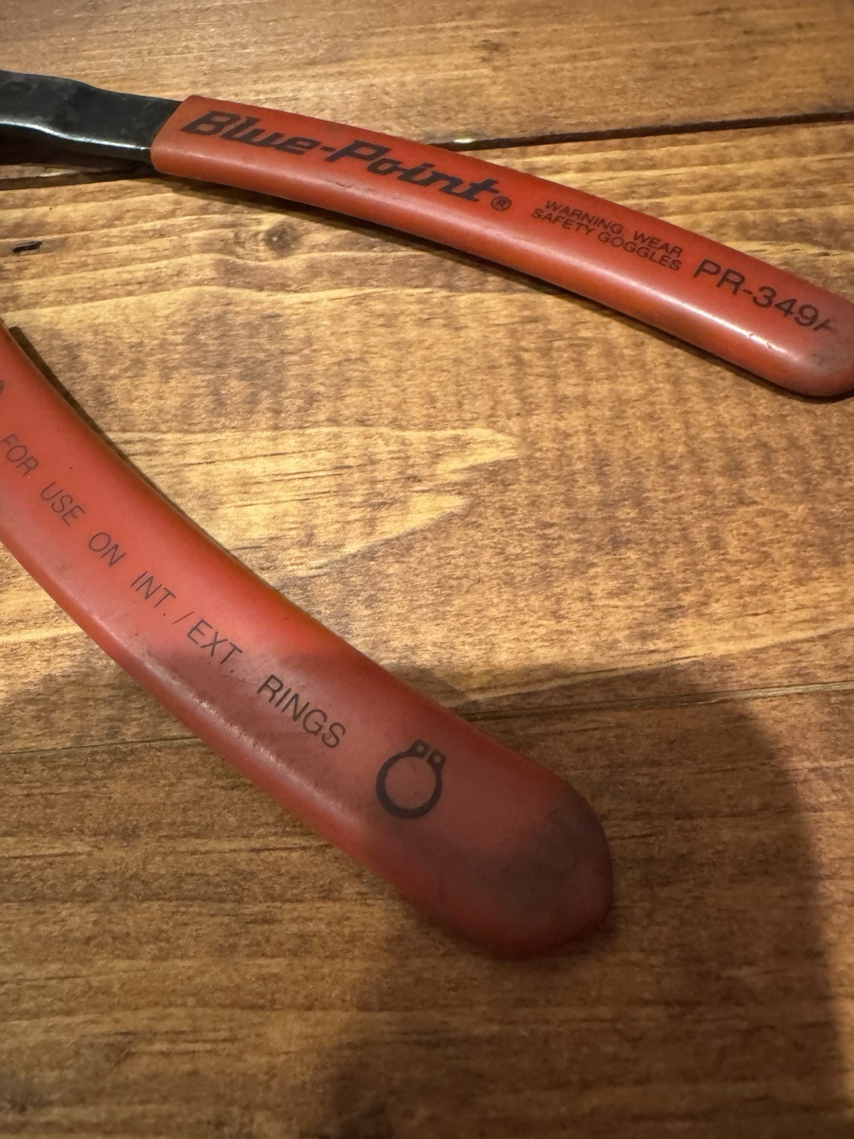 Snap-on Blue Point 6″ PR-349A Internal External Retaining Ring Pliers 90°