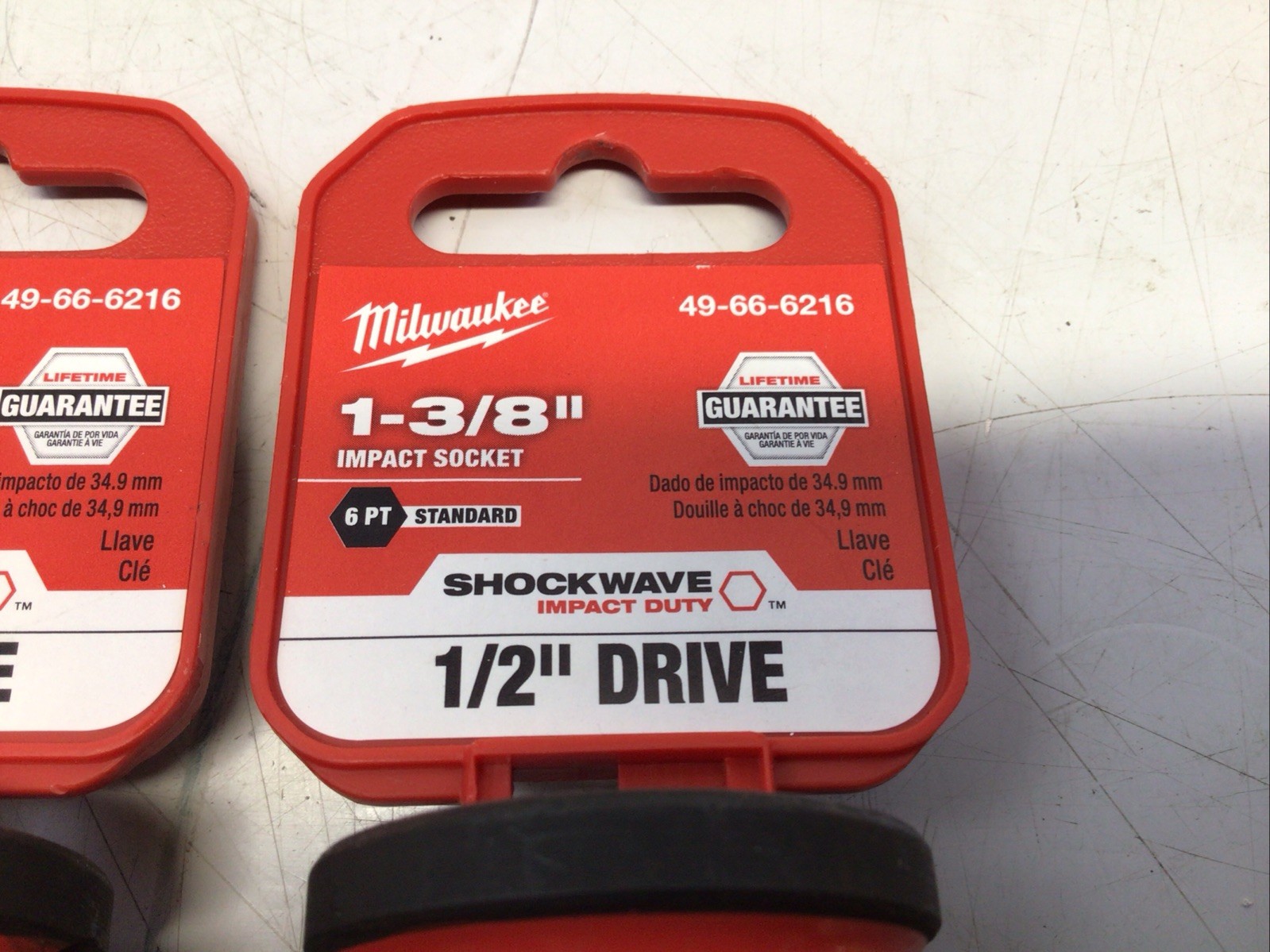 Milwaukee 49-66-6216 1-3/8 In. Shockwave Impact 1/2 In. Drive Socket 1-3/8″ 2pk