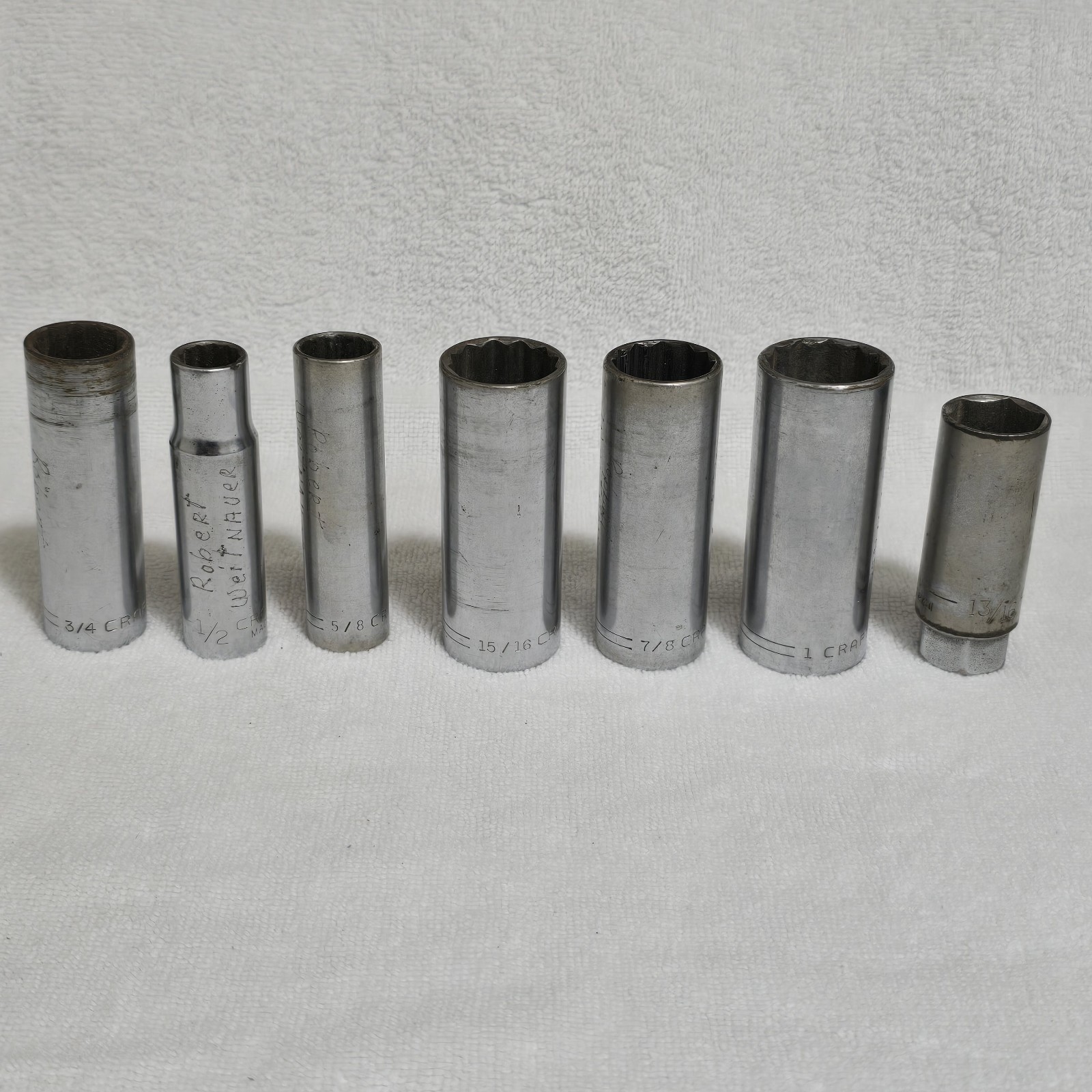 VTG Craftsman USA 1/2″ Drive Deep Socket Set 6pc 1/2-1″ + 13/16 Spark Plug