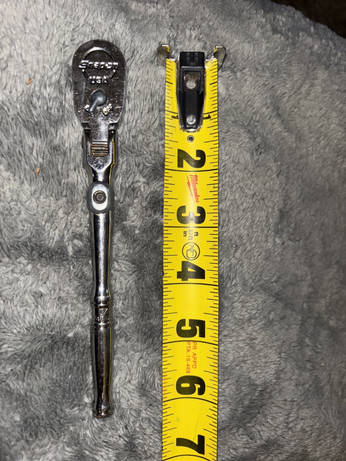 Snap-on TX72 1/4 Inch Drive Dual 80 Locking Flexhead Ratchet
