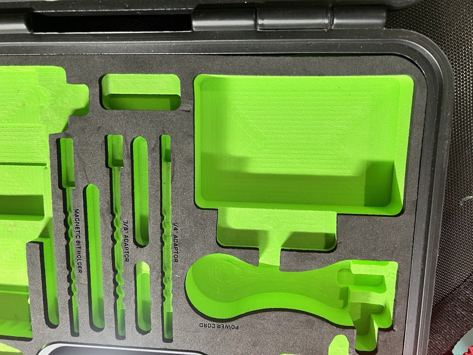 Snap-on PB202B bit driver and bit Organizer Plastic Black Green foam.