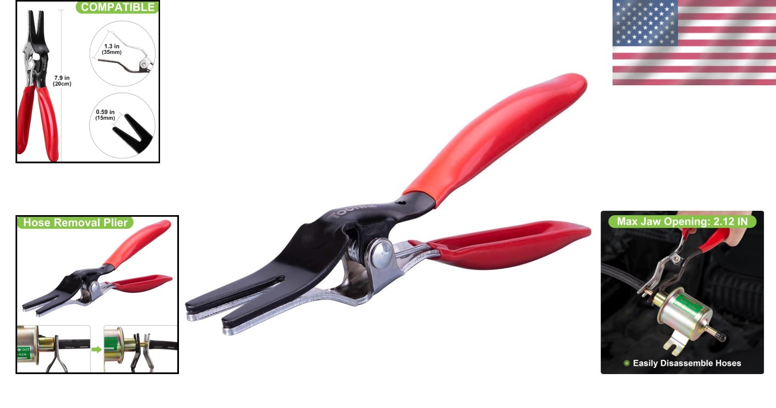 Versatile Hose Removal Pliers for Automotive & Marine Applications – 1 Count