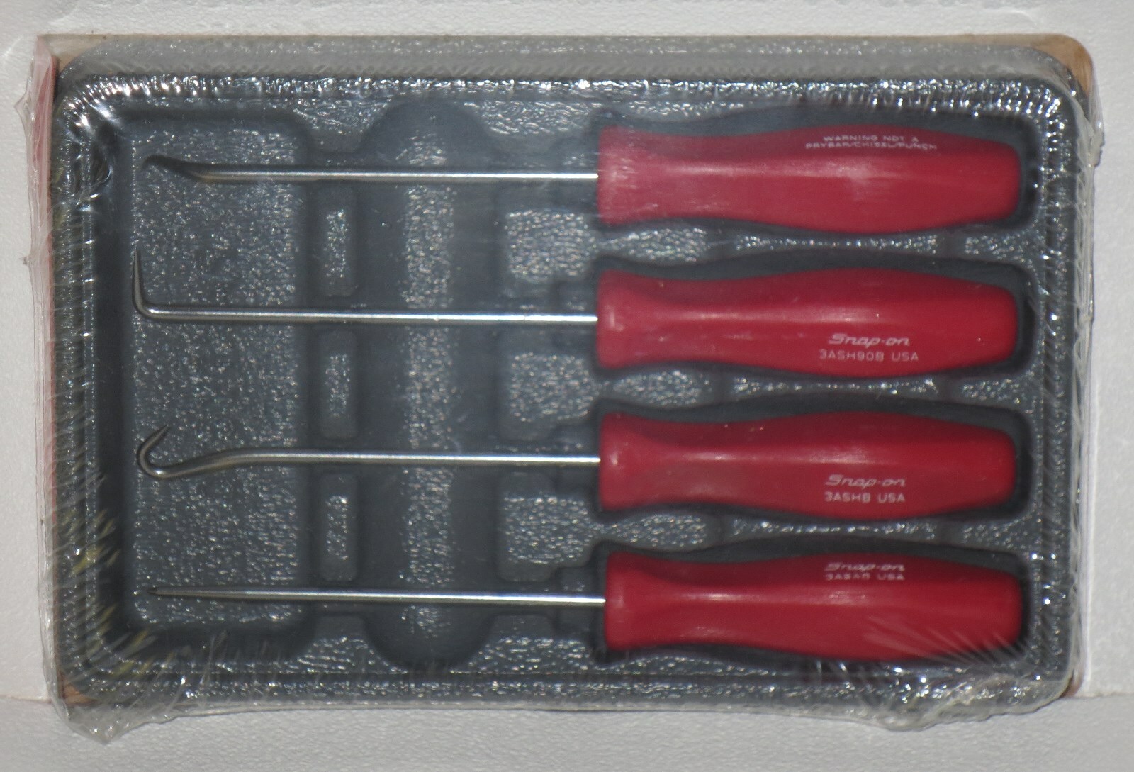Snap-on Pick Set ASA204BR *RED HARD HANDLES* NEW & SEALED! *HARD HANDLE PICKS*