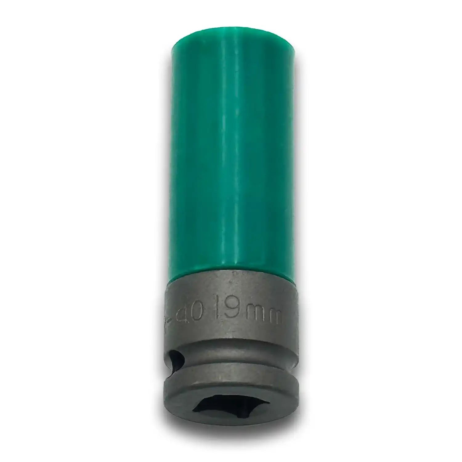 Thin wall 19mm Steel Socket w Plastic Sleeve to Protect Wheels 1/2″ Drive Metric