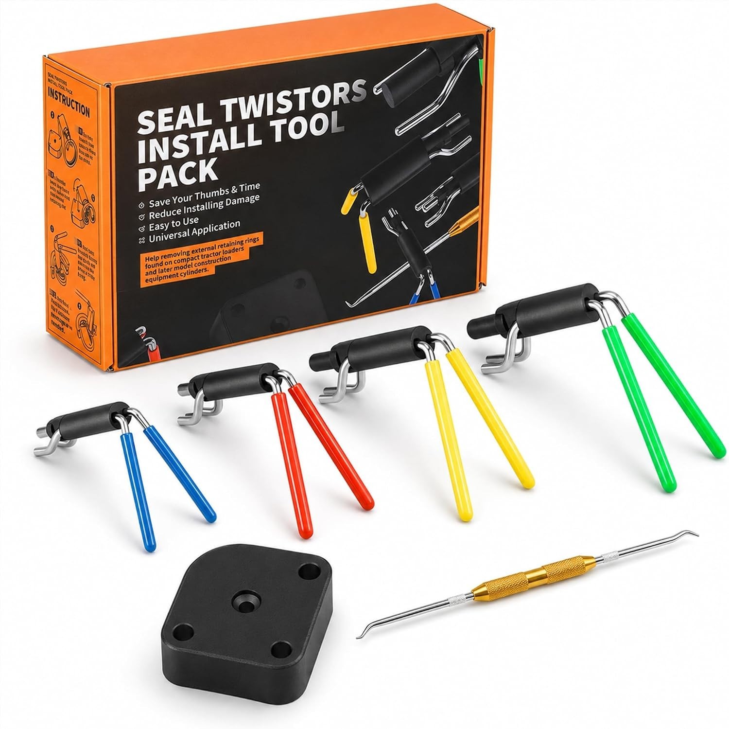 Complete Hydraulic Seal Installer Set – 4 Sizes for Efficient Repairs, 0.7″-6.5″