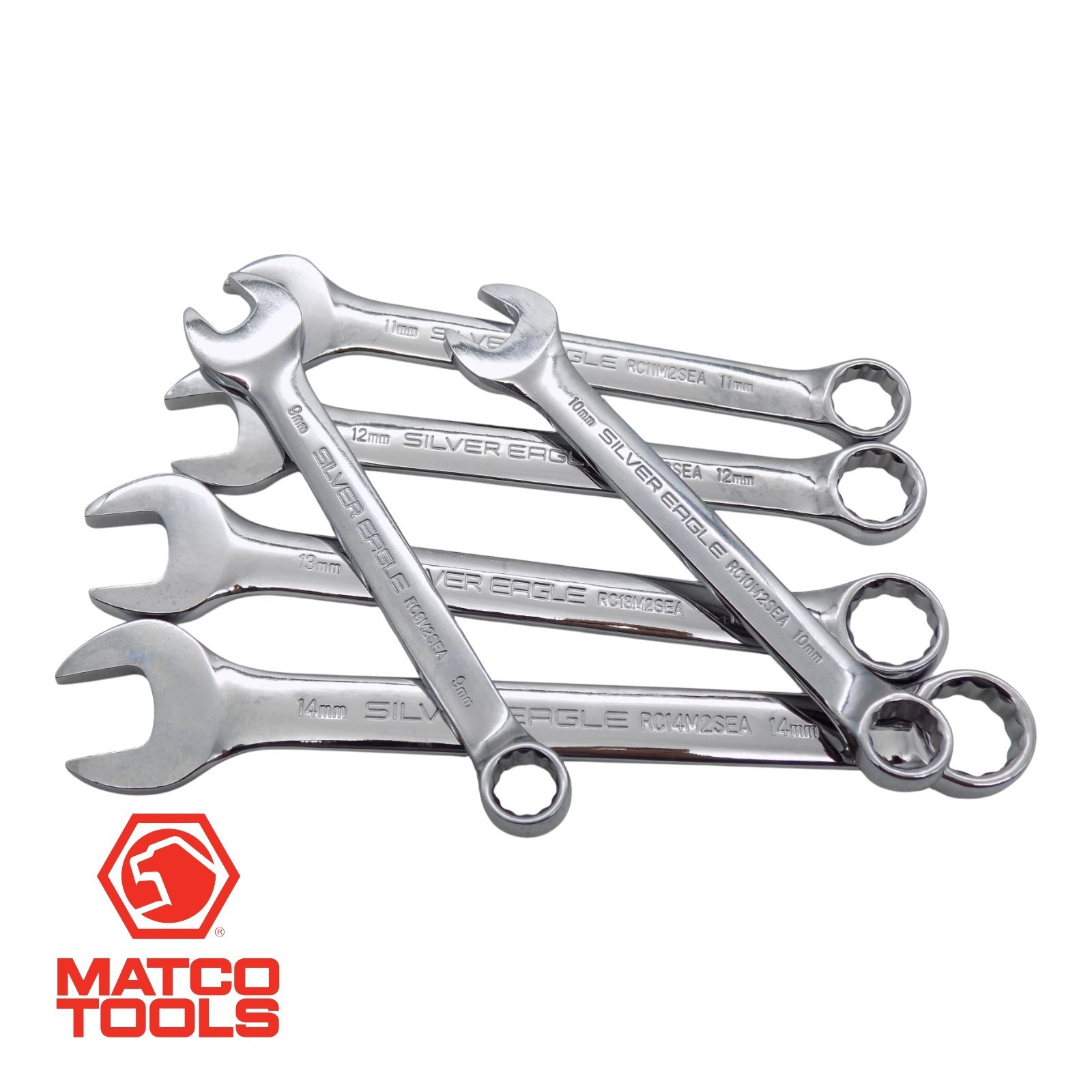 Matco 12 pc. 12 Pt. Metric Combination Wrench Set 8mm-19mm Silver Eagle NOS