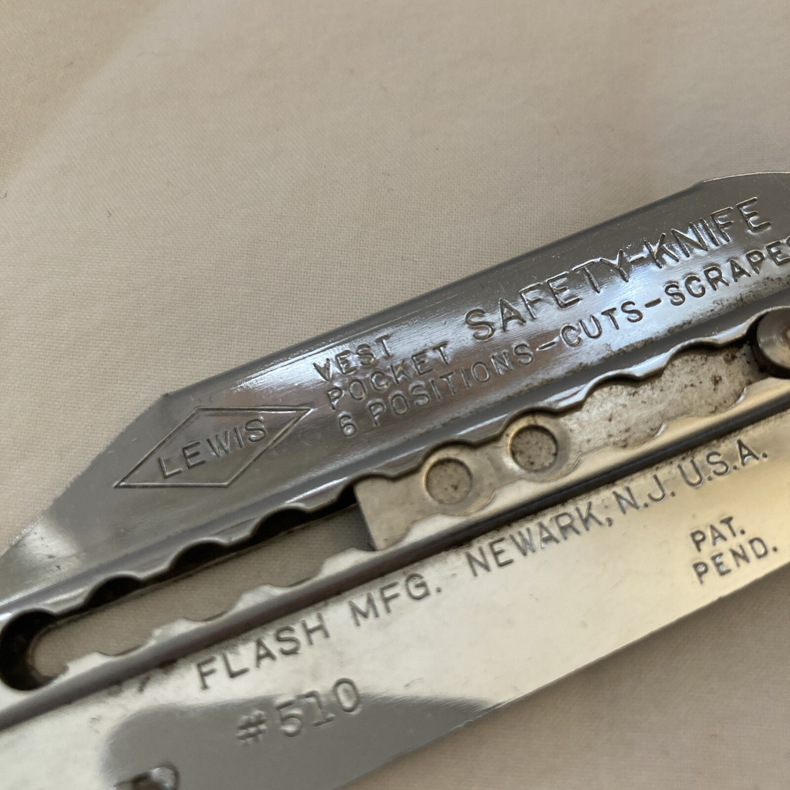Lewis USA No 5101 3 in 1 Vest Pocket Safety Knife Tool 510-1