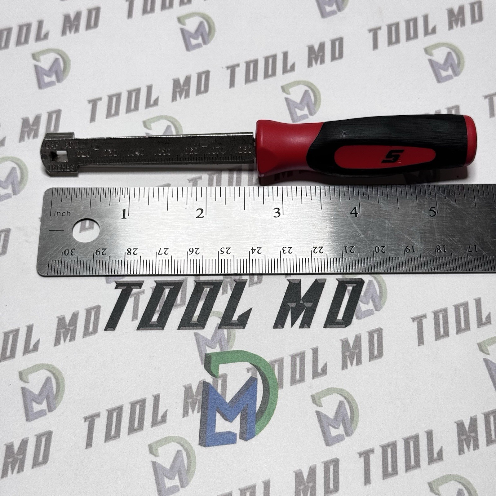Snap-on Tools USA NEW RED .020-.080″ ( .55-2mm ) Spark Plug Ramp Gauge FBP2