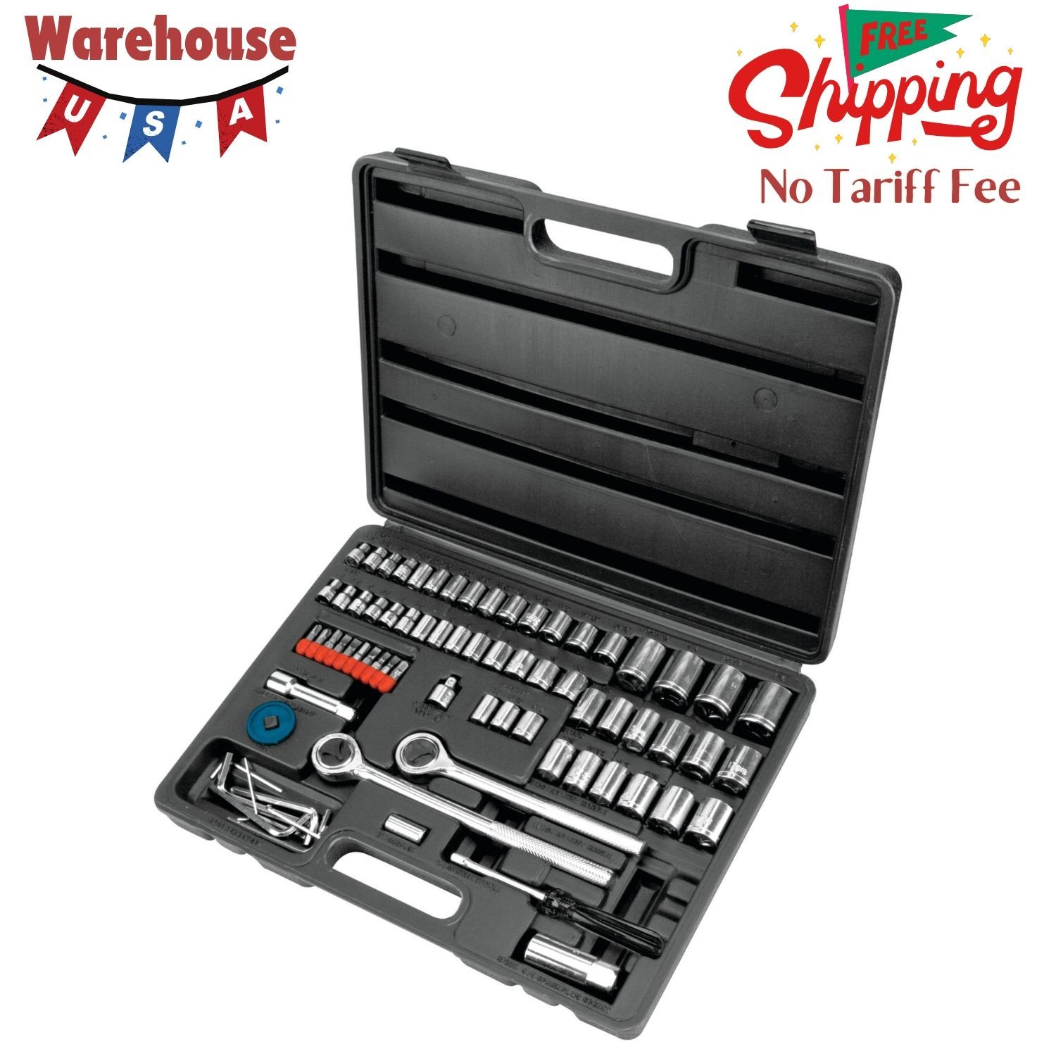 SAE/Metric 85-Piece Socket (1/4-Inch, 3/8-Inch & 1/2-Inch Drive) & Bit Set