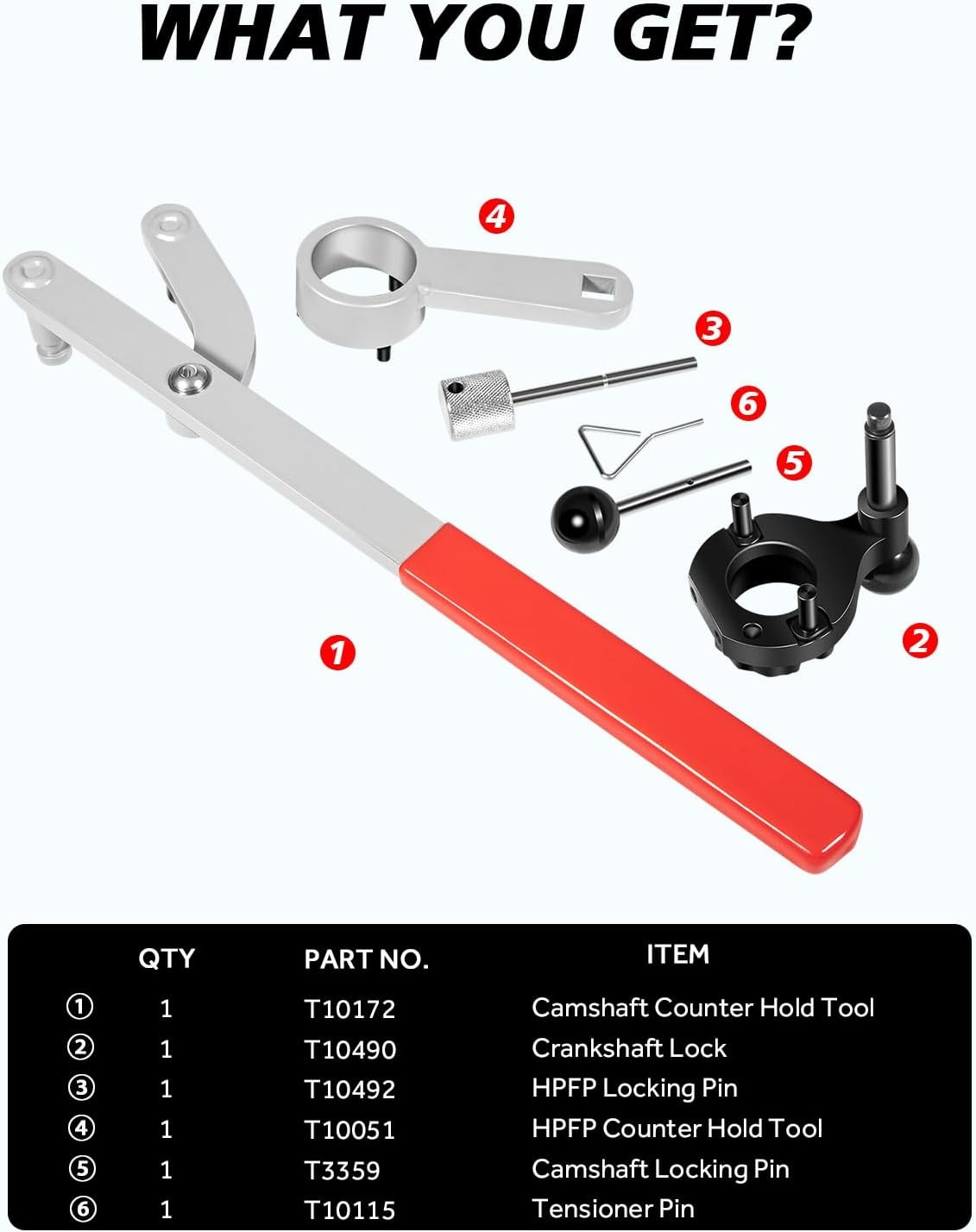 Camshaft Timing Belt Tools Kit 3830 T1017 for 2015+ Volkswagen TDi EA288 Engine