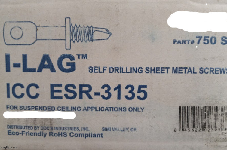 Quantity Ten I-LAG Self Drilling 2″ Eye Lag Screws ( 10 count)