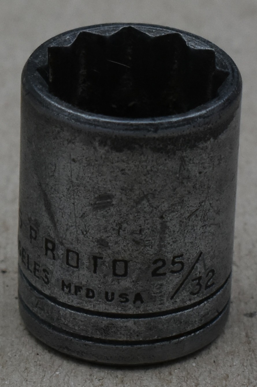 PROTO LOS ANGELES 5425, 25/32″ SAE, 1/2″ DRIVE, 12-POINT, CHROME SOCKET