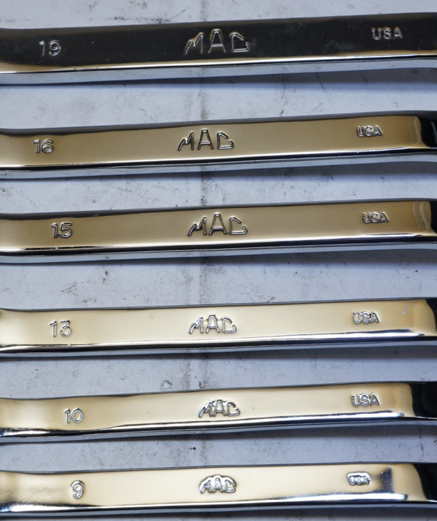 READ! Lot of 6 MAC Tools METRIC DOUBLE-END FLARE NUT WRENCH SET 6-PT. Ships FREE