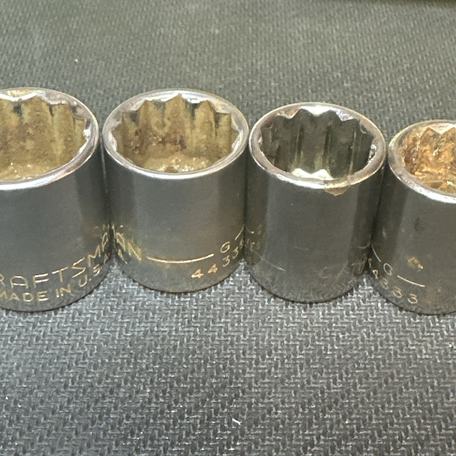 Craftsman -G- 8pc. 3/8 Drive SAE Shallow Socket Set 12 Point. 3/8 to 13/16”