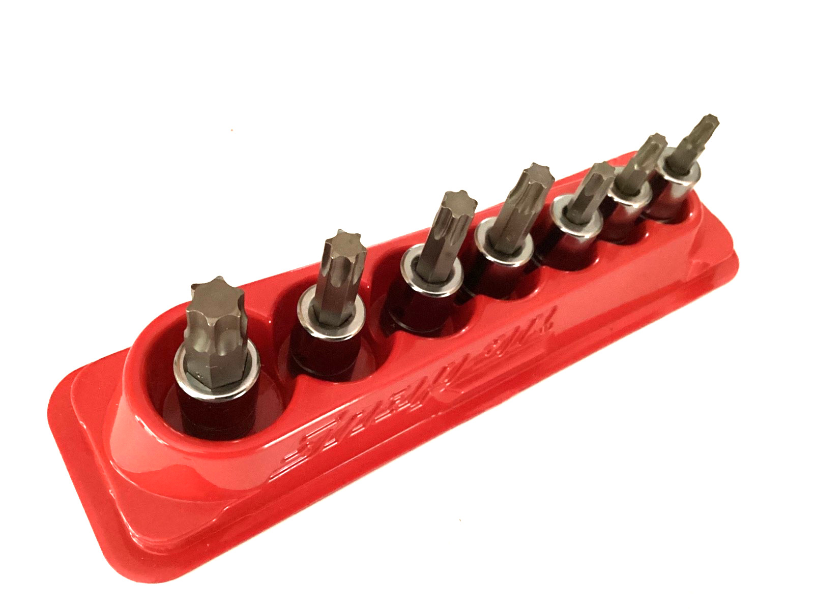 Snap On NEW 7 Piece 3/8” Drive Torx Bit Socket Set With Magnetic Tray 207EFTXY