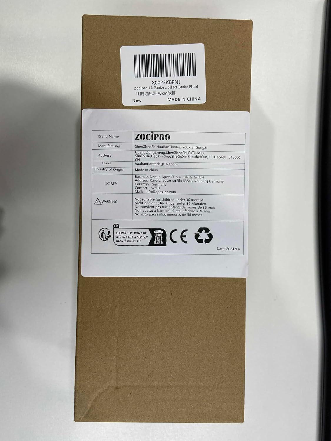 1L Brake and Clutch Fluid Bleeding Bottle with Hanging Hook, Brake Bleeder with