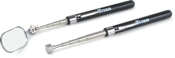 Titan 11187 2pc Telescoping Tool Set w/ 2lb magnet & Oval Mirror