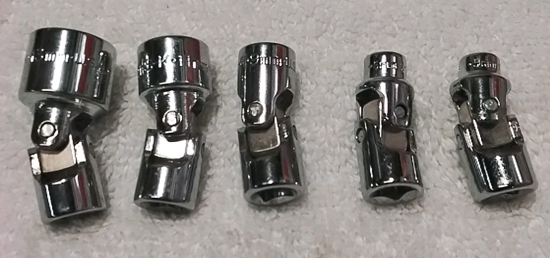 S-K 5PC 1/4″ DRIVE UNIVERSAL U-JOINT METRIC 13MM-11MM-9MM-6MM-5MM 6PT SOCKET SET