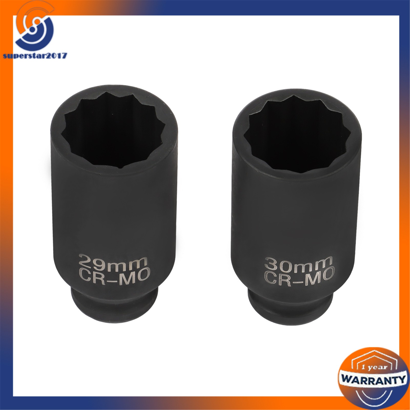 12 Point 8Pc Axle Nut Socket Set 1/2″ Drive For Toyota BMW Mercedes-Benz 29-39mm