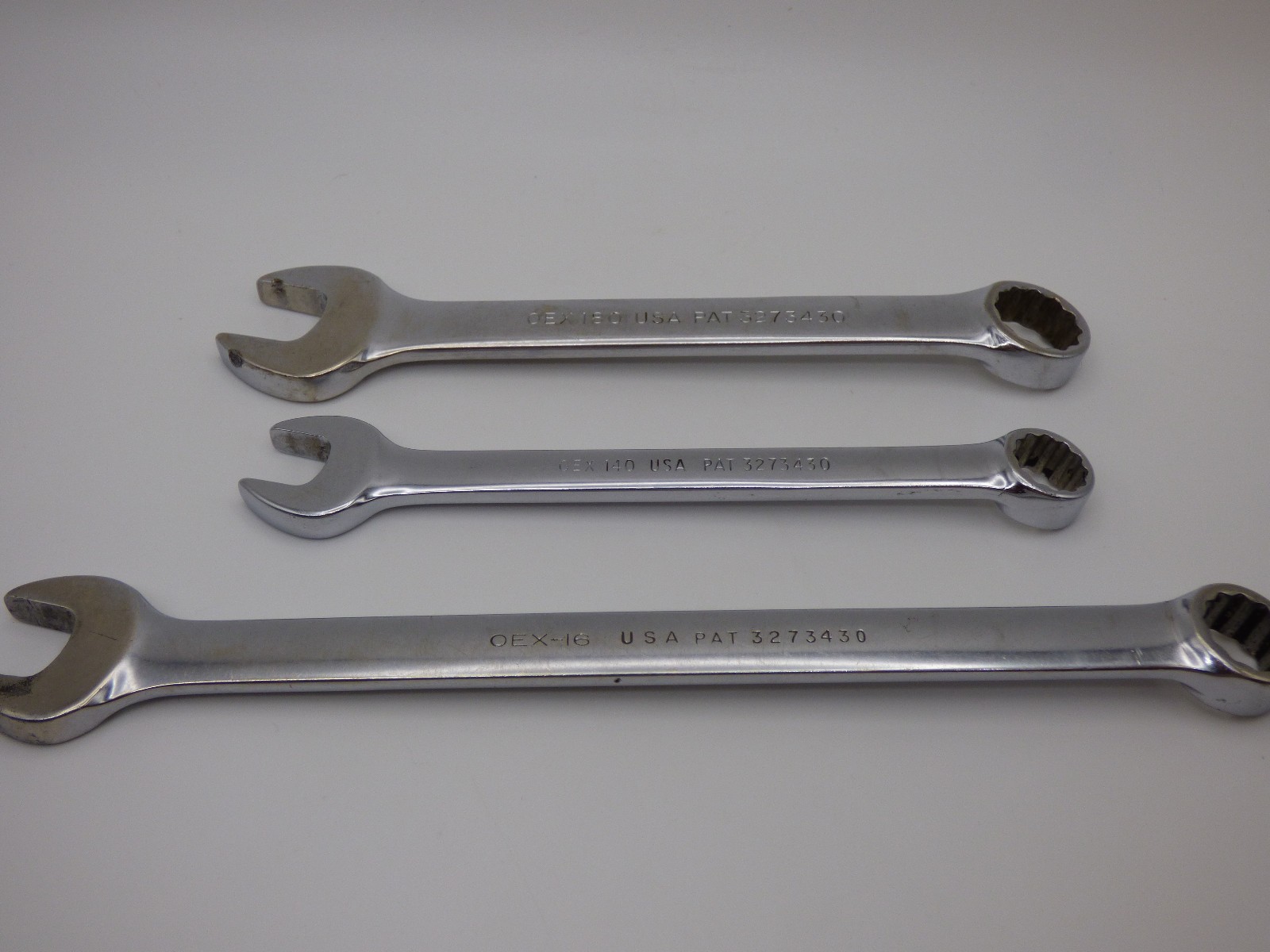 Snap-on – Vintage Combination Wrenches – Lot of 3 – OEX-16 / OEX 140 / OEX 180
