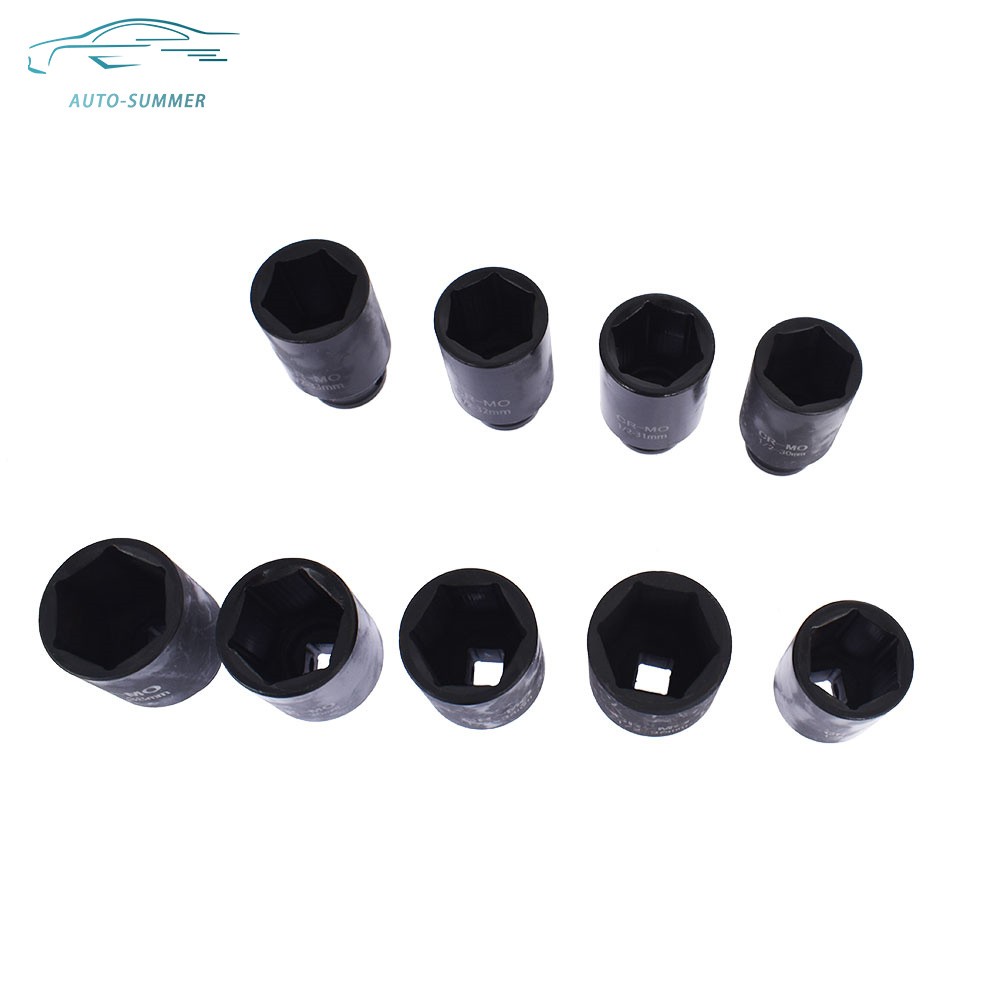 1/2″ Drive Metric Axle Hub Nut Socket 9pcs 29-38mm Deep Impact Socket Tool Kit