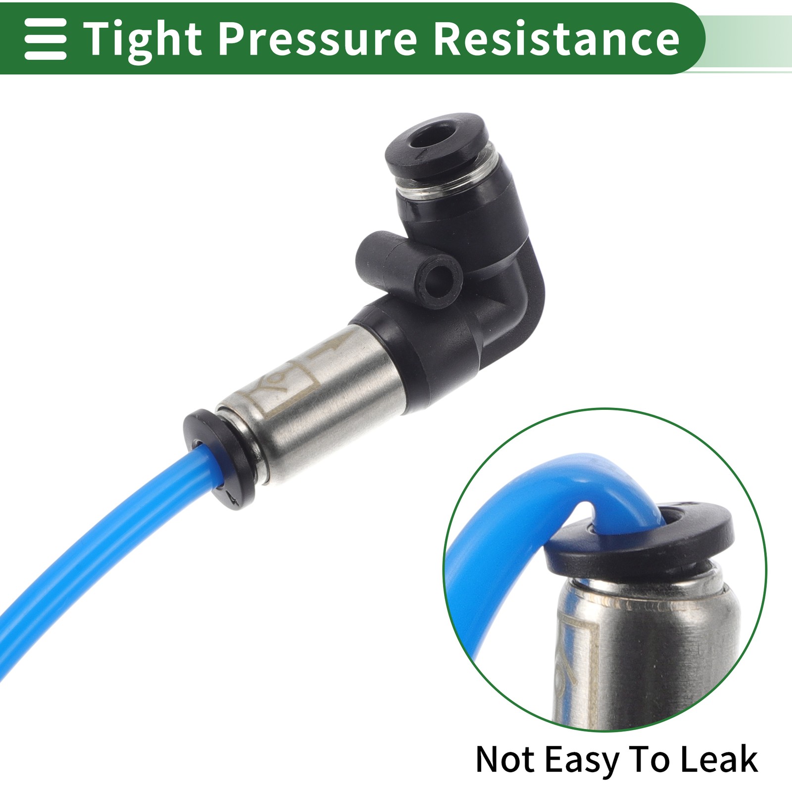 for Push to Fittings L Non Return Valve 15/32″ Plastic & Metal Black