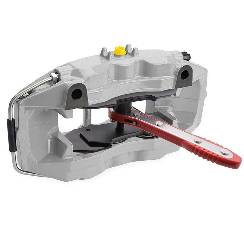 Brake Caliper Press Tool Ratcheting Piston Spreader with Steel Plates