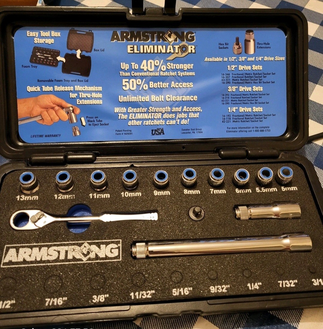 Armstrong Eliminator Through-Hole Ratchet set (1/4 drive)