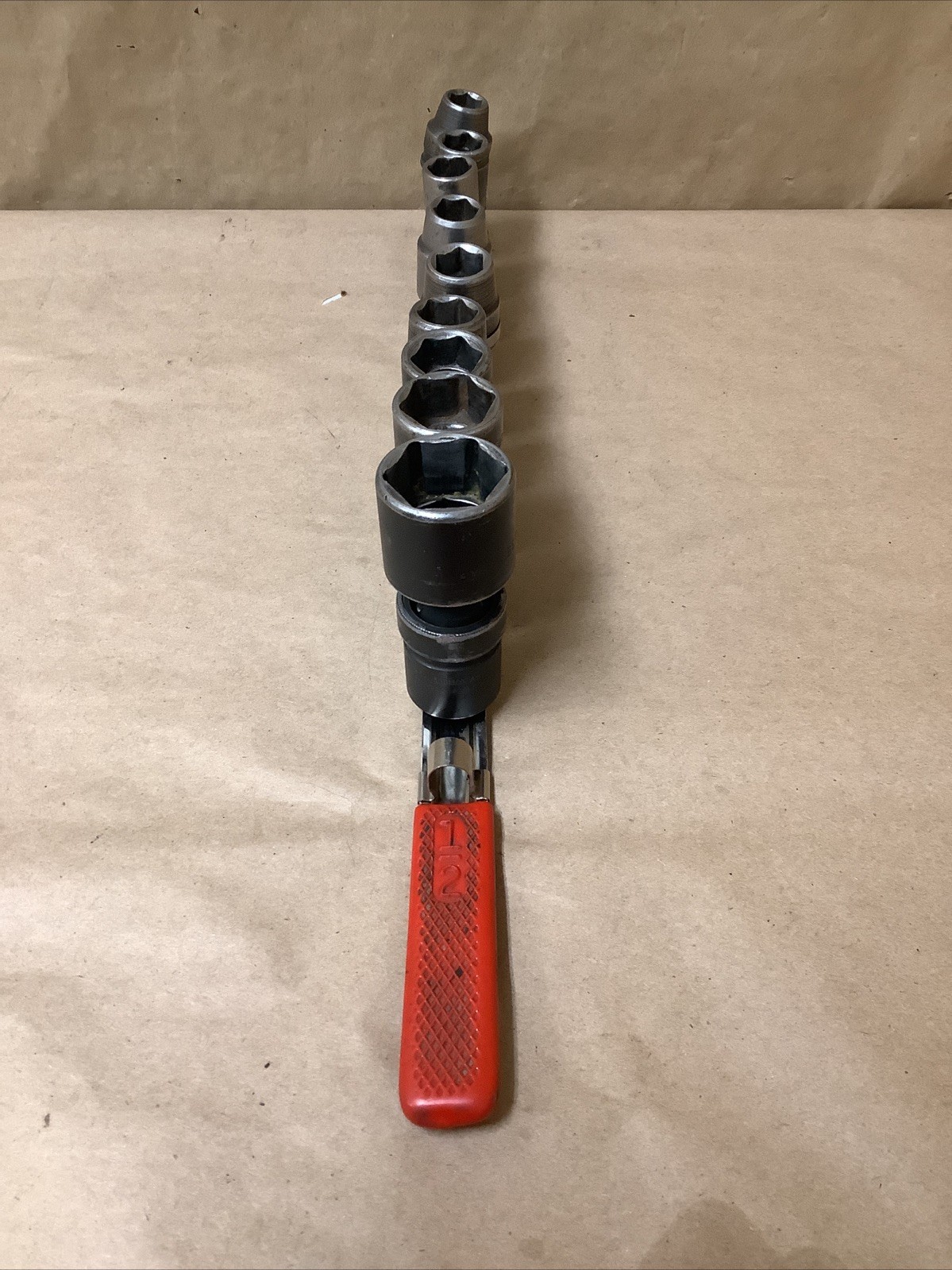 Misc 9pc 1/2”-1 1/8” 1/2” Drive SAE 6PT Shallow Impact Swivel Socket Set – Black
