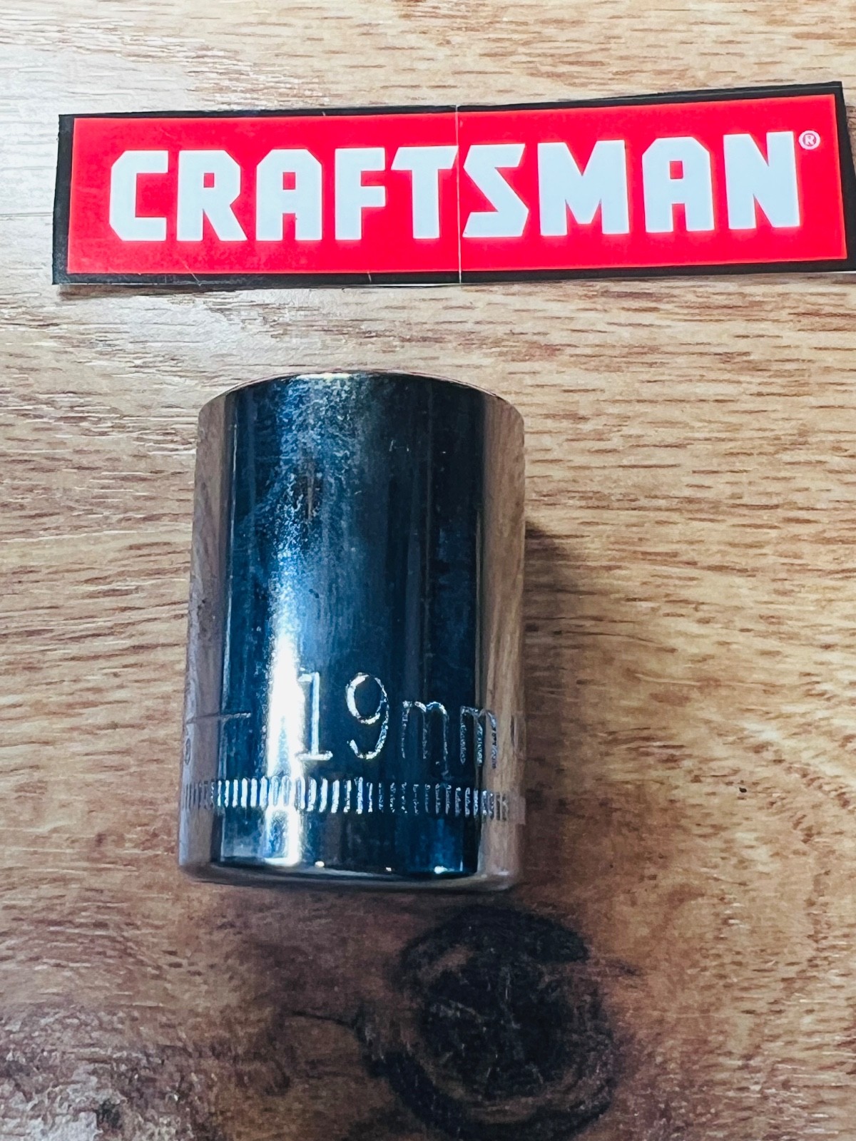 Craftsman Socket 19MM 44238 S-AE 12 point 1/2” Drive Ultrasonic Cleaned