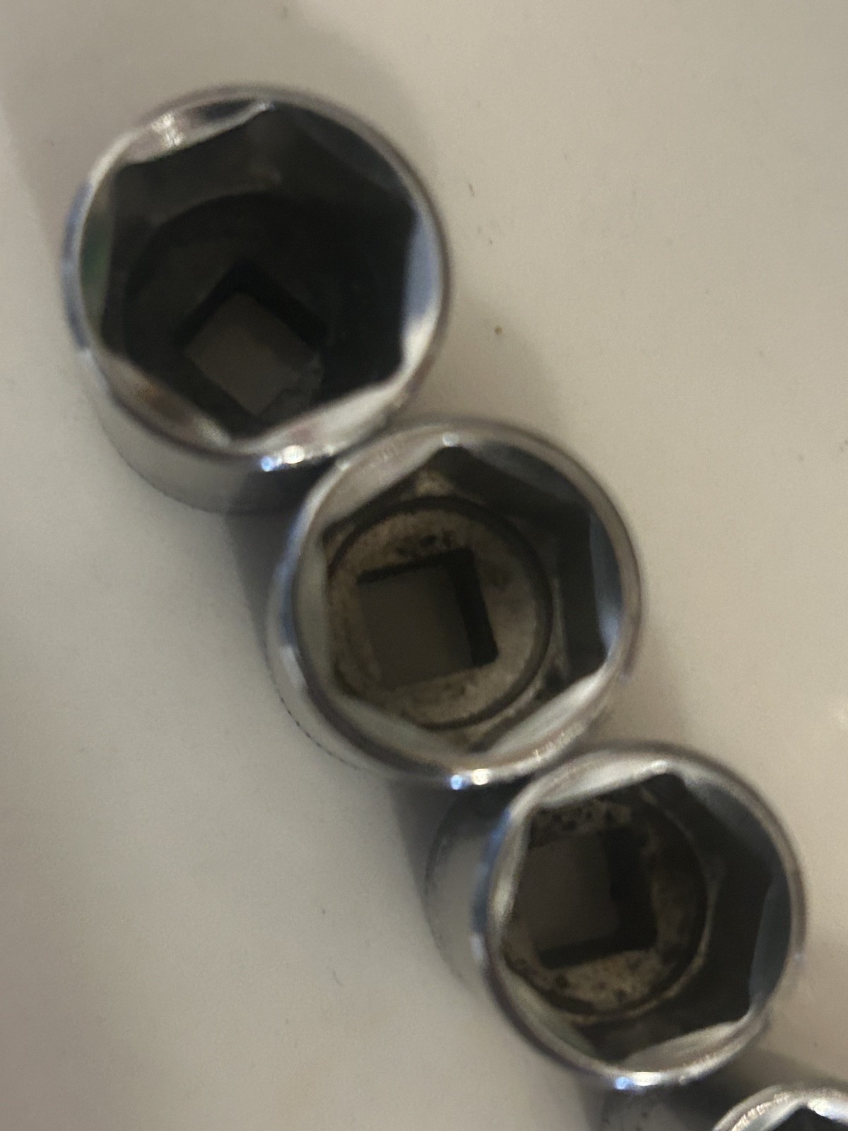 Snap On 7 Pc 1/4” Drive Shallow 6PT Metric Chrome Partial Socket Set 5mm-14mm