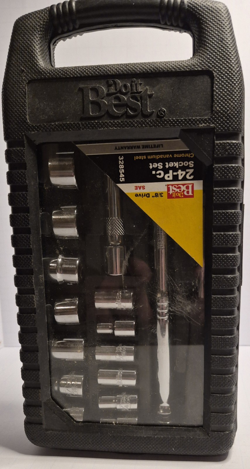 Vintage Do It Best 24 Piece 3/8 Drive SAE Socket Wrench Set 328545 Chrome…