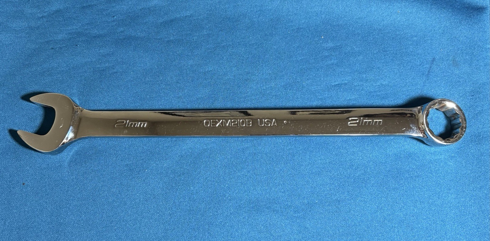 Snap-On ™ Tools USA 21mm Metric Standard 12 Point Chrome Combo Wrench OEXM210B