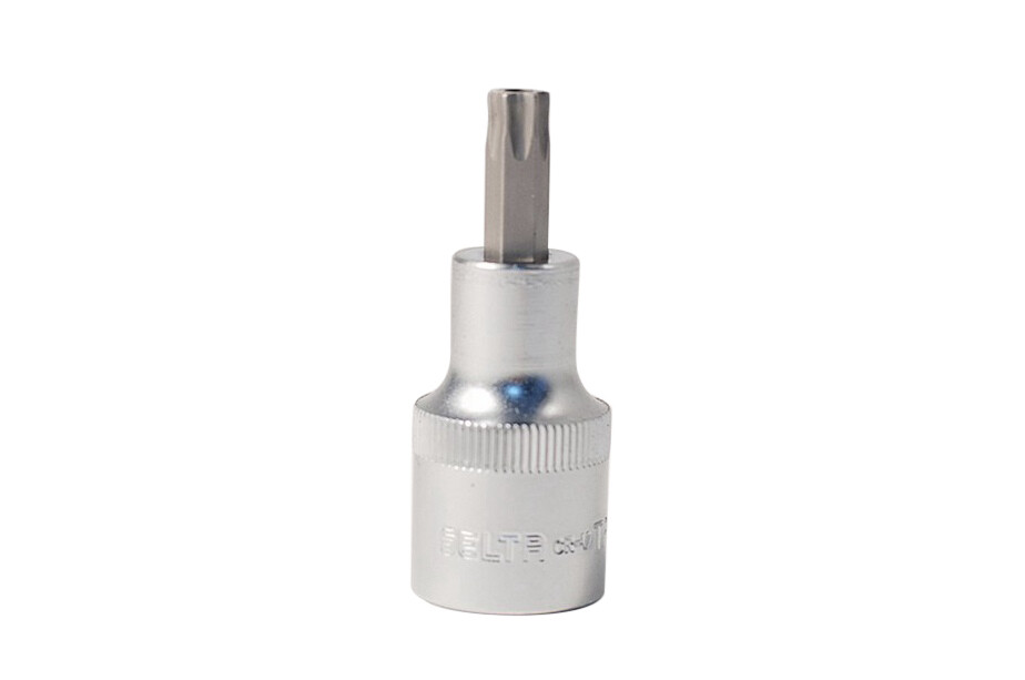 Selta Taiwan S2 9pc 1/2” Dr Torx Star Tamperproof Socket Bits with Hole:TP20-60