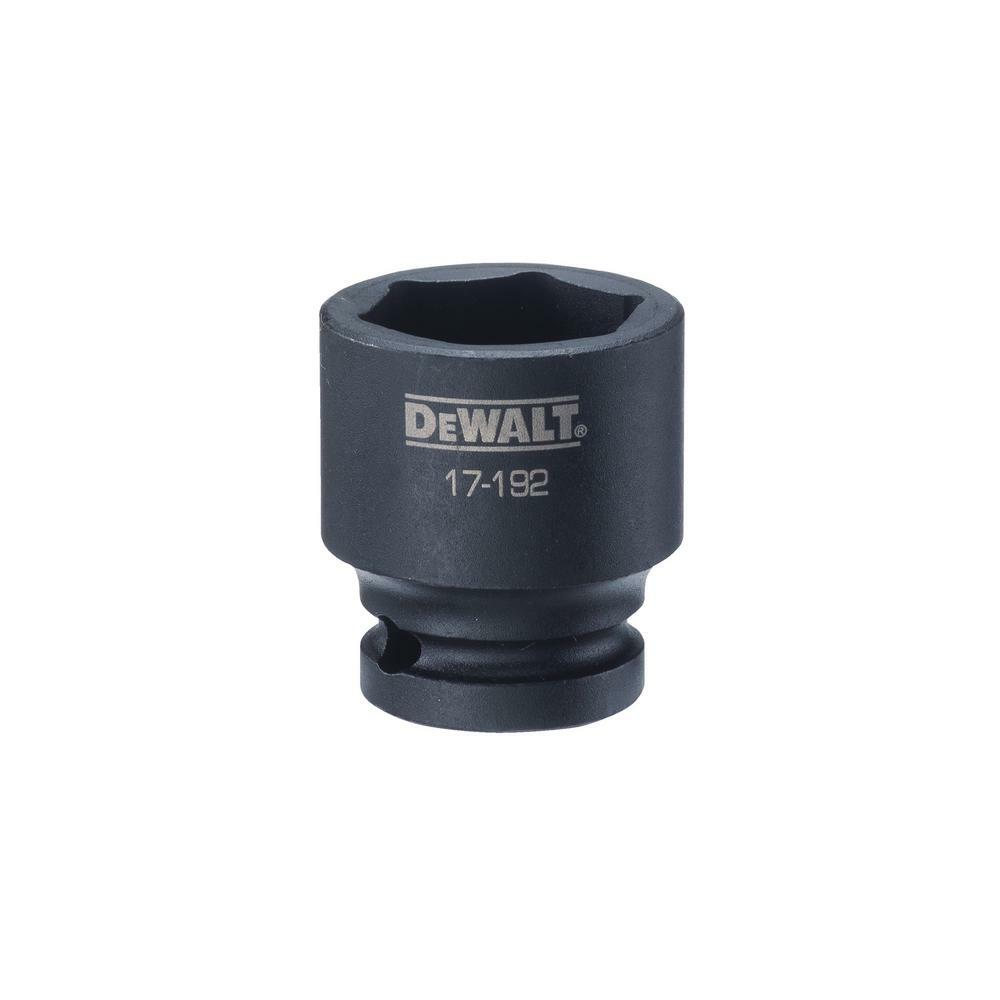Dewalt 1/2 inch Drive 26 mm 6 Point Impact Driver Socket Black Oxide Metric Tool