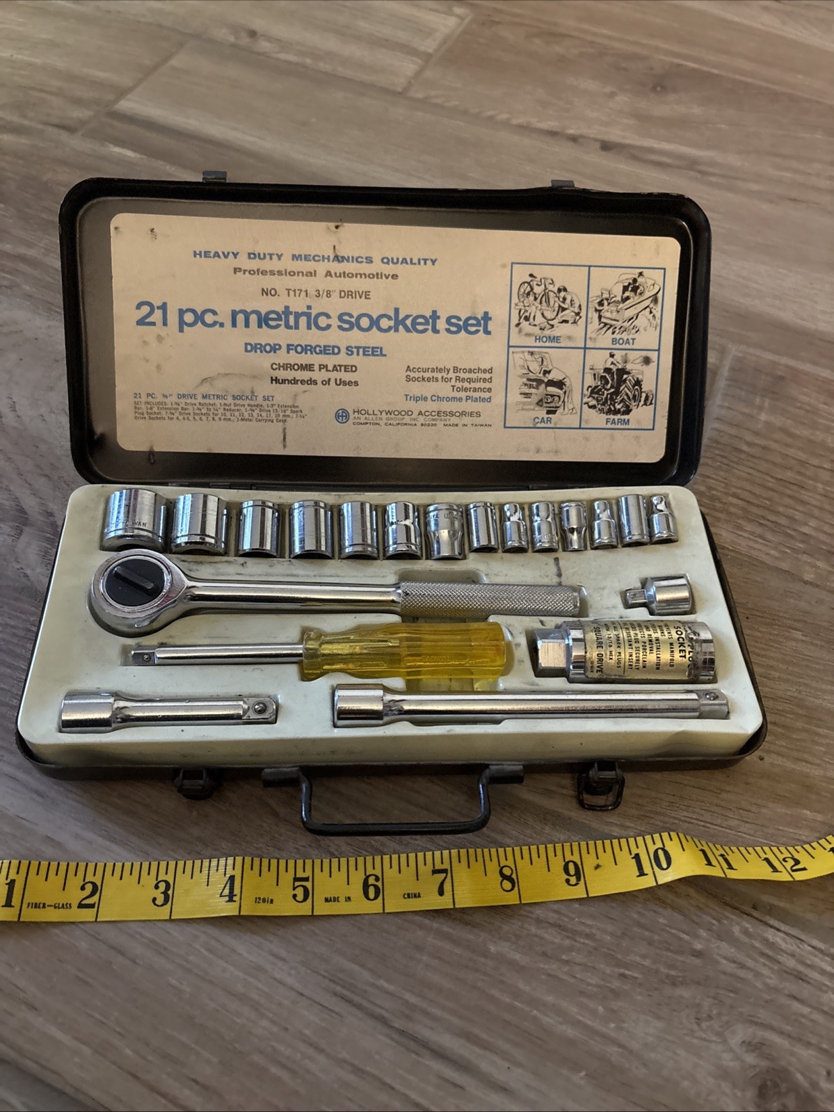 VTG Heavy Duty Mechanics 21 Piece No. T171 Socket Wrench Set 3/8” Drive