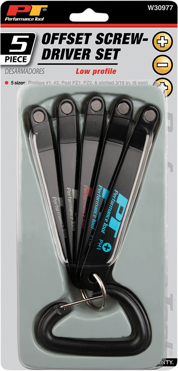 PERFORMANCE TOOL Screwdriver Set – Low Profile W30977