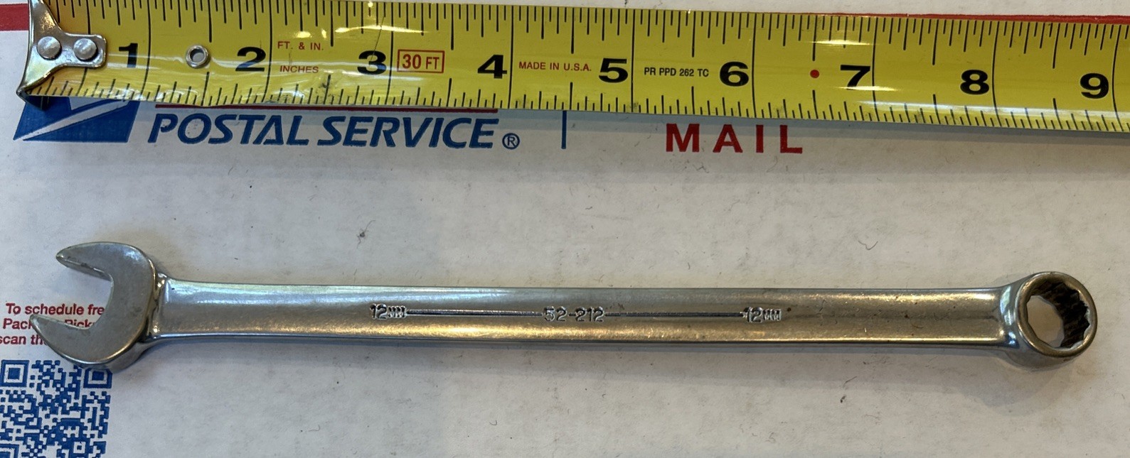 Armstrong 52-212 12mm Full Polish Long Combination Wrench 12 Point USA Armaloy