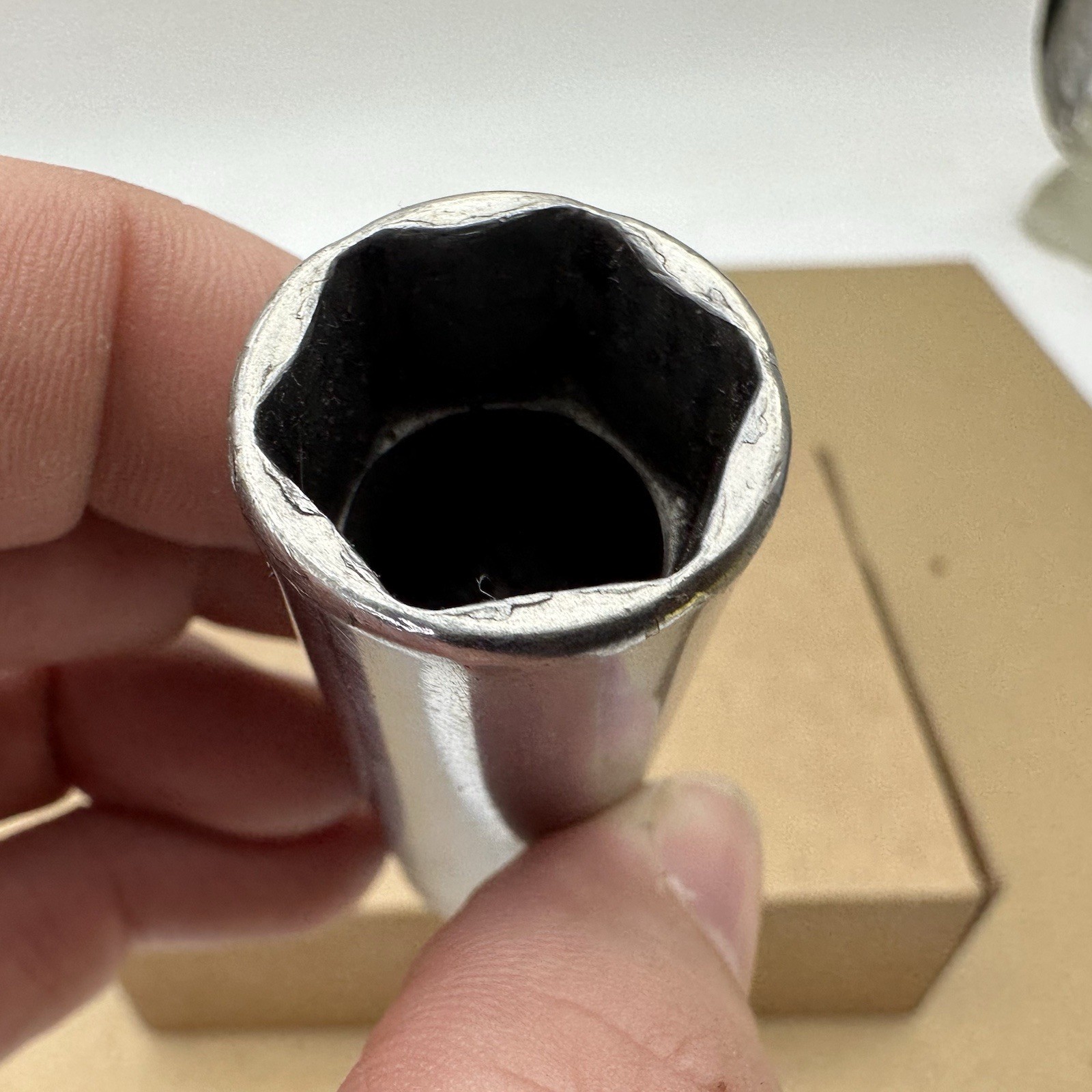 Snap-On #SFSM17 17MM Metric Deep Chrome Socket 3/8″ Drive 6PT Made In USA VGUC