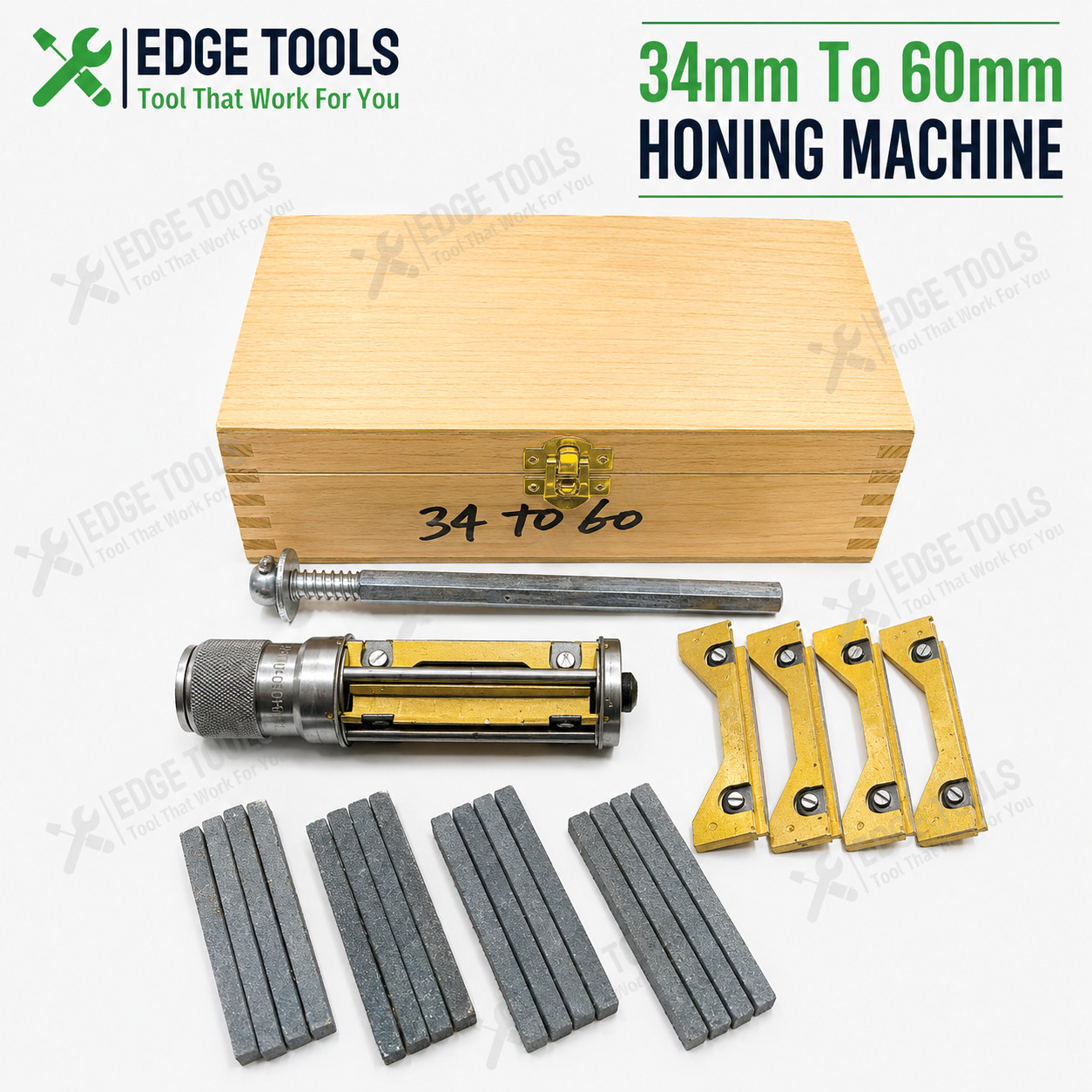 New Cylinder Engine Hone Kit + 4 Set Honing Stones All Sizes Available EDGE TOOL