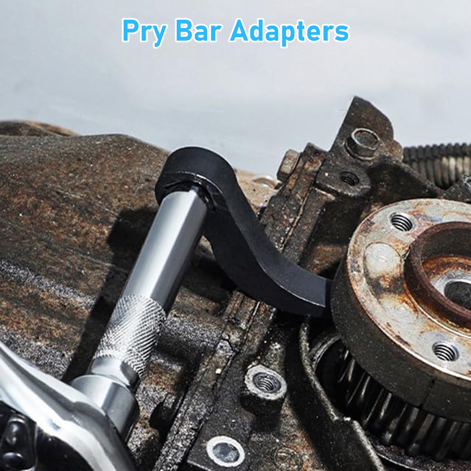 3 PCS Pry Bar Wrench Adapter Head Half Shaft Removal 1/2in Crowbar Ratchet Tool