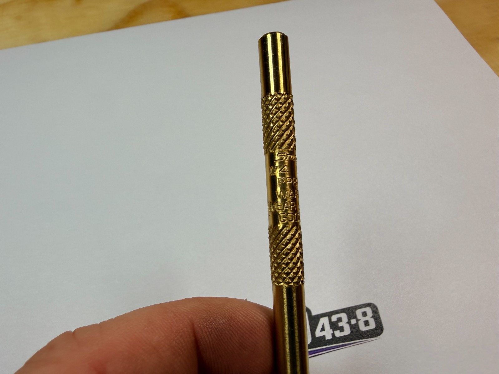 Snap-on Tools USA NEW 4″ Length 1/4″ Brass Drift Punch PPB4.58