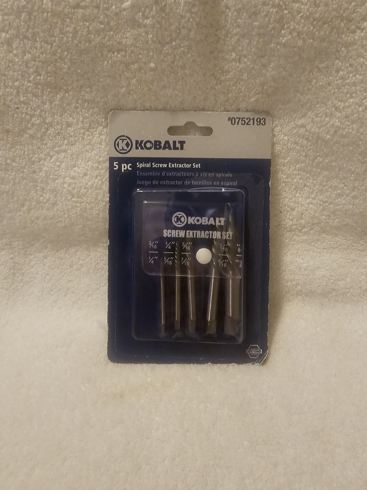 Kobalt 5 Pc Spiral Screw Extraction Set Covering 3/16″ – 3/4″ Extractor #0752193