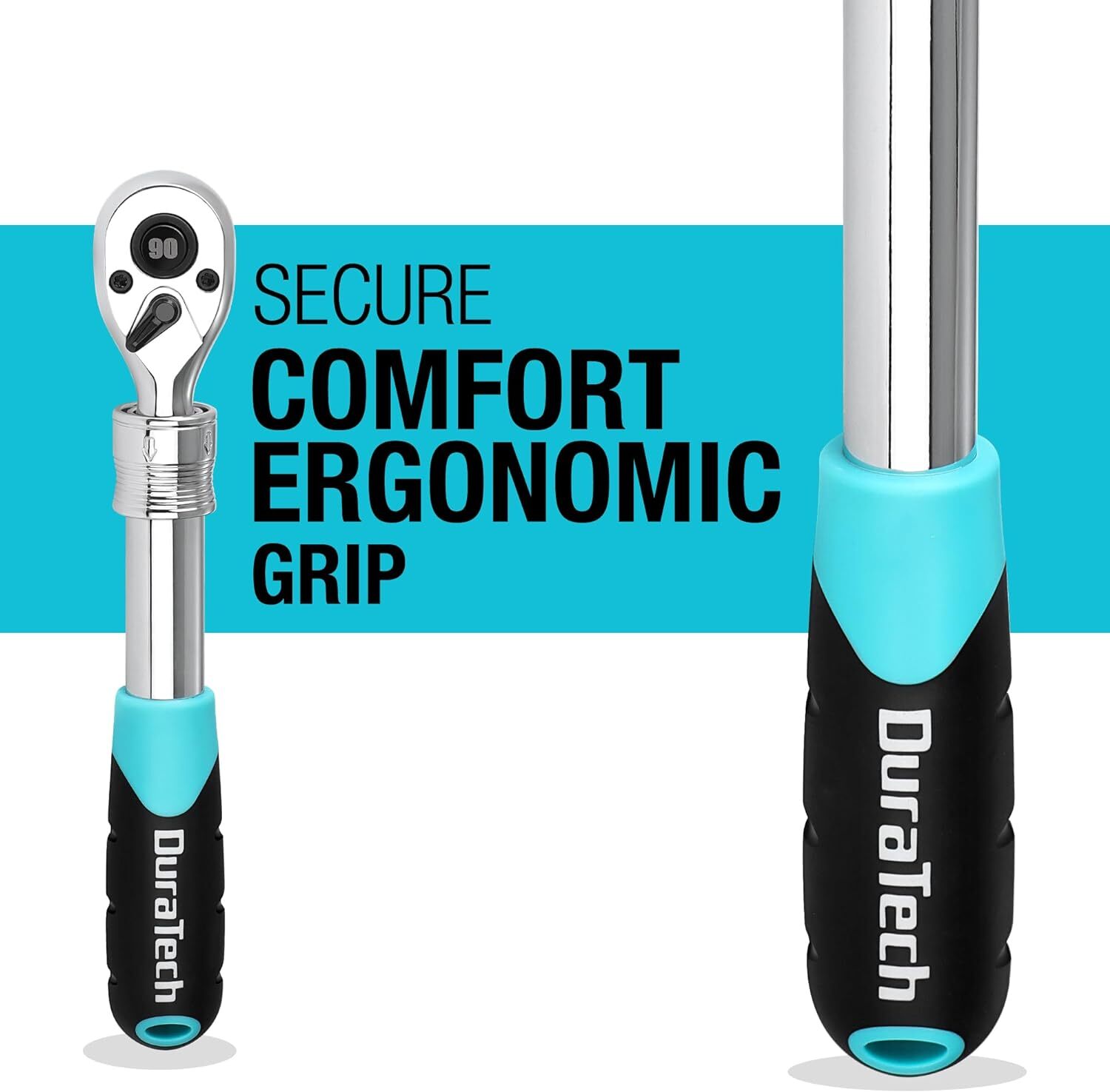 DURATECH 3/8″ Drive Extendable Ratchet Handle 90-Tooth Quick-Release Reversible