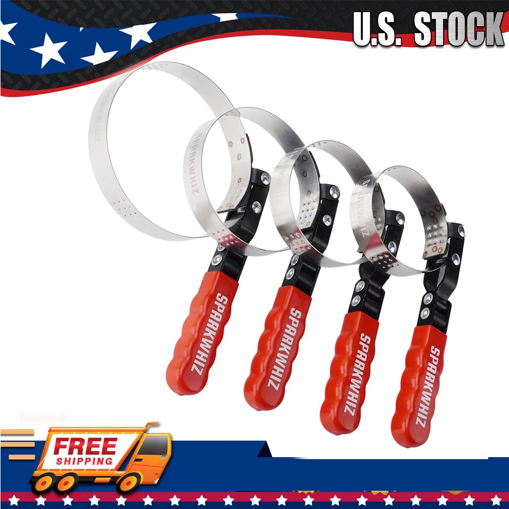 4pcs Swivel Oil Filter Wrench Remover Removal Installer Set 2-3/4″ – 5-1/4″ Kit