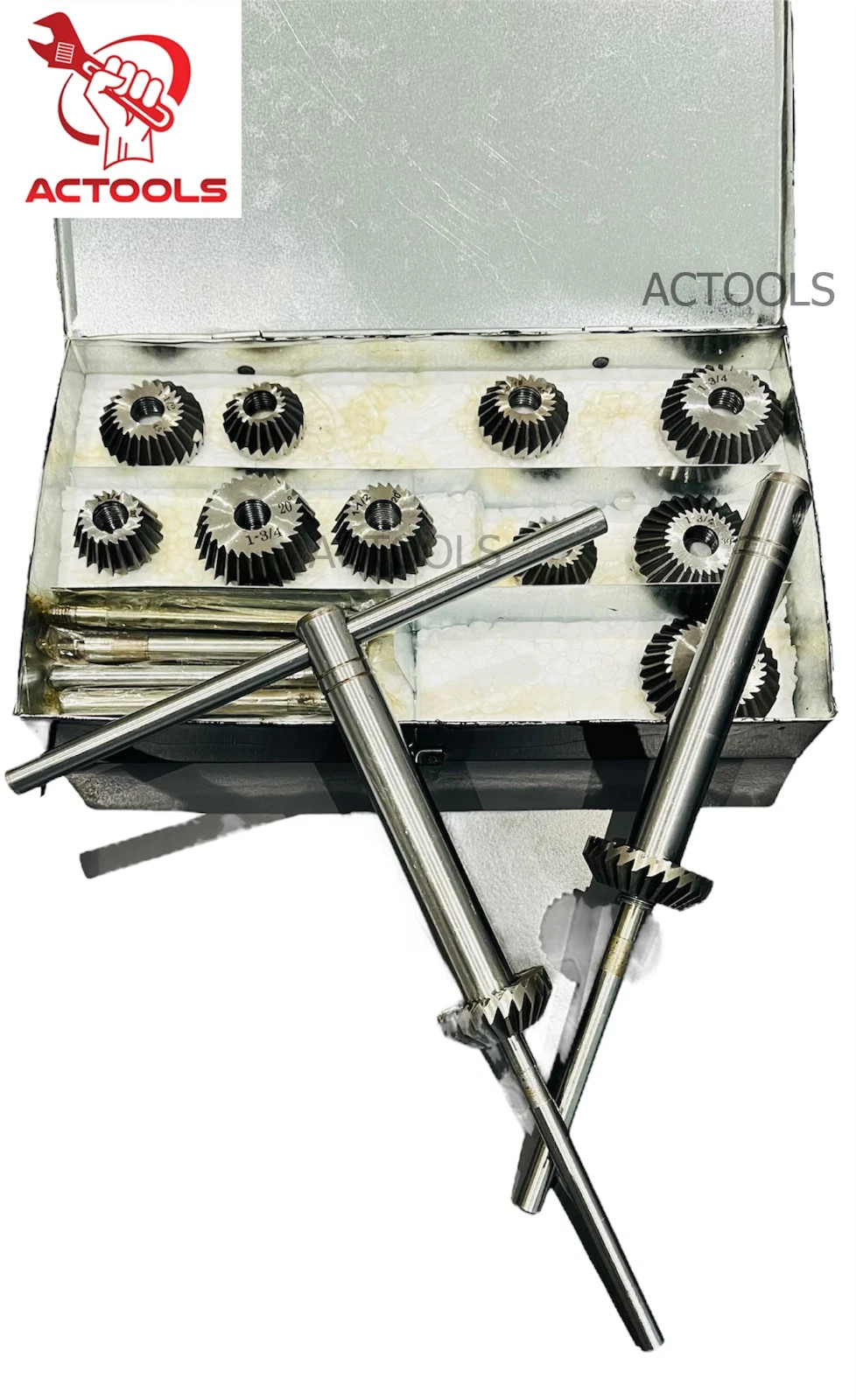 Valve Seat & Face Cutter Set 12 Pcs Set For Vintage Cars & Bikes ACTOOLS USA
