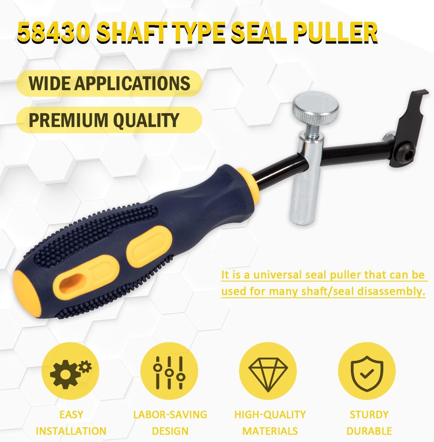 58430 Shaft Type Seal Puller Removes Cam Shaft Crank Shaft Seals Automotive Tool